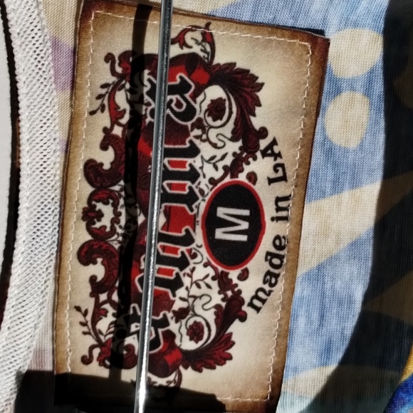 Vtg amma made in LA Boho floral top M - Picture 2 of 6